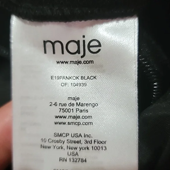 Maje Pankok Black Tie Waist Step Hem jumpsuit - Picture 8 of 10